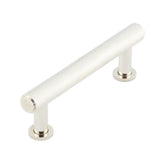 Burlington Piccadilly Knurled Cabinet Handles 96mm   Polished Nickel - Burlington Range